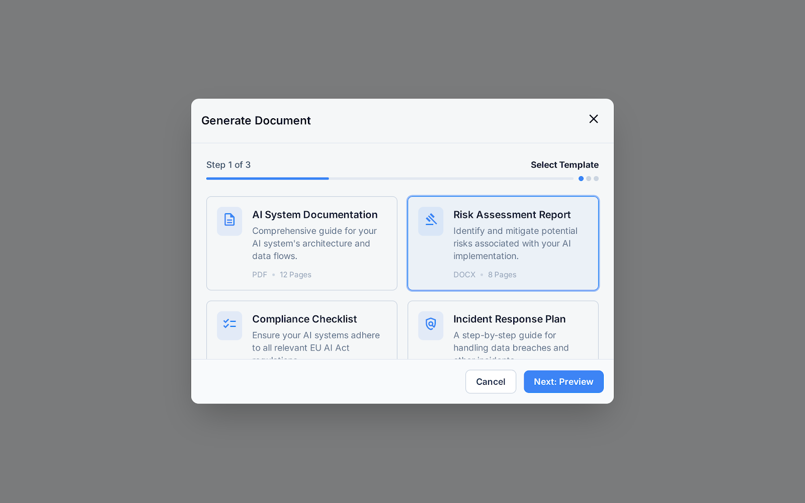 Document Generation Interface
